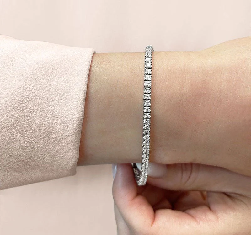 Princess Cut Dreams Bracelet Diamond with 4.97 ct.(finished) 2.25mm - Image 3