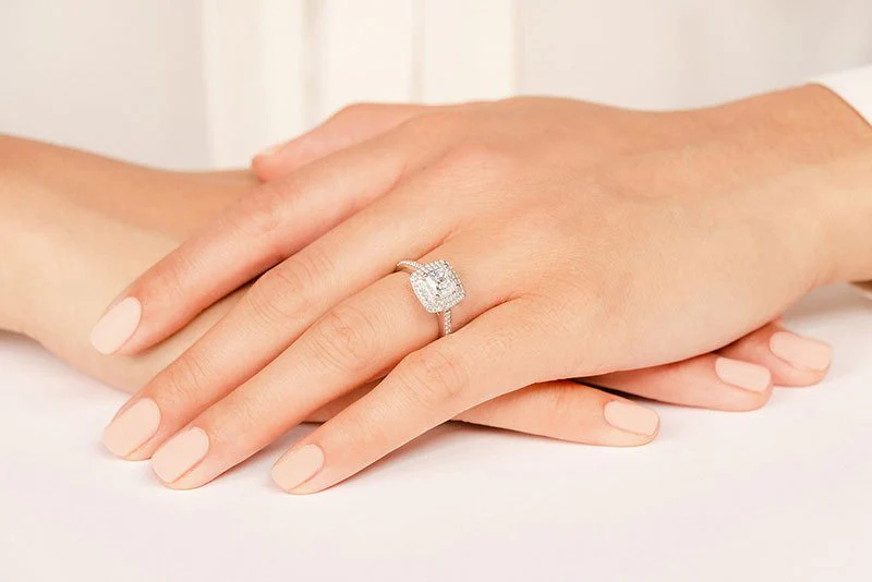 Princess Diamond Double Square Frame Ring Diamond with 1.67 ct. (1.25 ct. center diamond) - Image 3