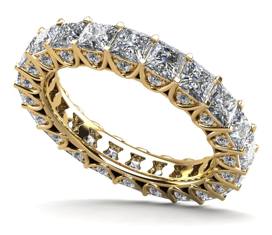 Princess Sunbeam Diamond Eternity Lab-Grown Diamond Ring with 2.70 ct.(finished) 1.1mm, 2.5mm - Image 2