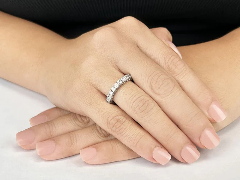Princess Sunbeam Diamond Eternity Lab-Grown Diamond Ring with 2.70 ct.(finished) 1.1mm, 2.5mm - Image 3