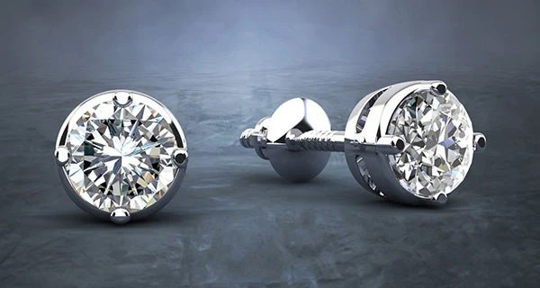 Prismatic Diamond Stud Earrings with 1.00 ct.(finished) 4mm - Image 3