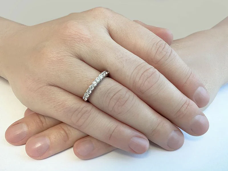 Prong Set Diamond Band with 0.36 ct.(finished) 2mm - Image 3