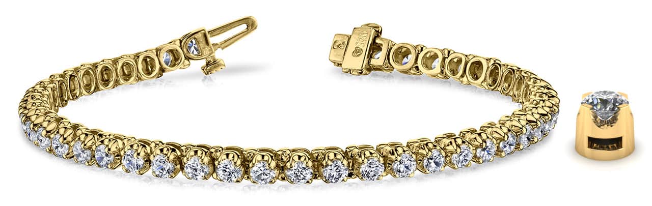 Prong Set Diamond Strand Diamond Tennis Bracelet with 13.50 ct.(finished) 5mm - Image 5
