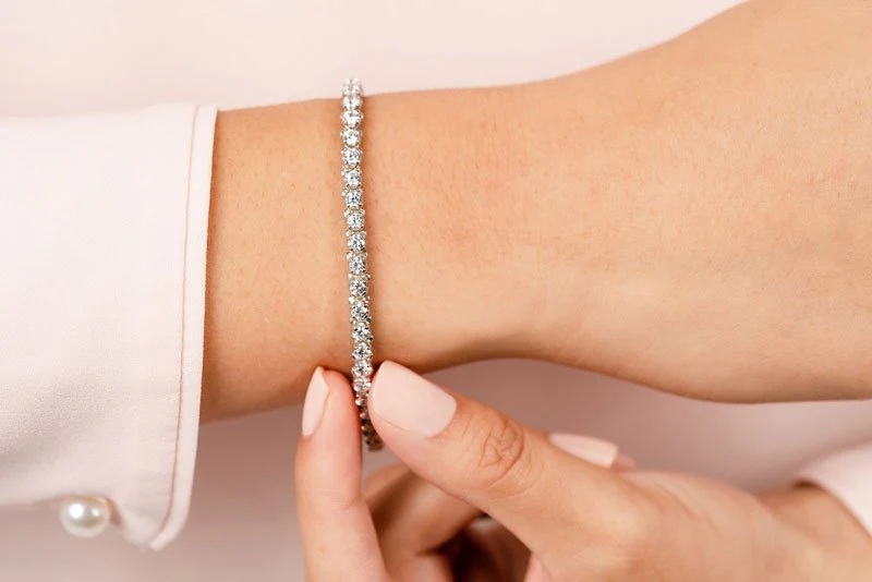 Prong Set Diamond Strand Lab-Grown Diamond Tennis Bracelet with 0.73 ct.(finished) 1.25mm - Image 3