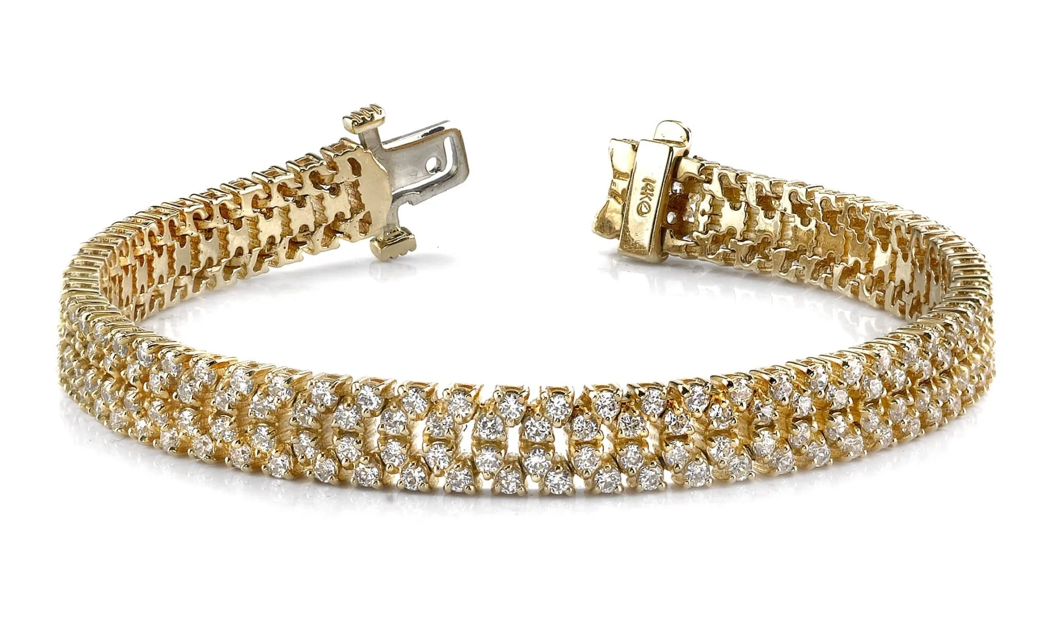 Quad Row Diamond Bracelet with 5.10 ct.(finished) 1.7mm - Image 3
