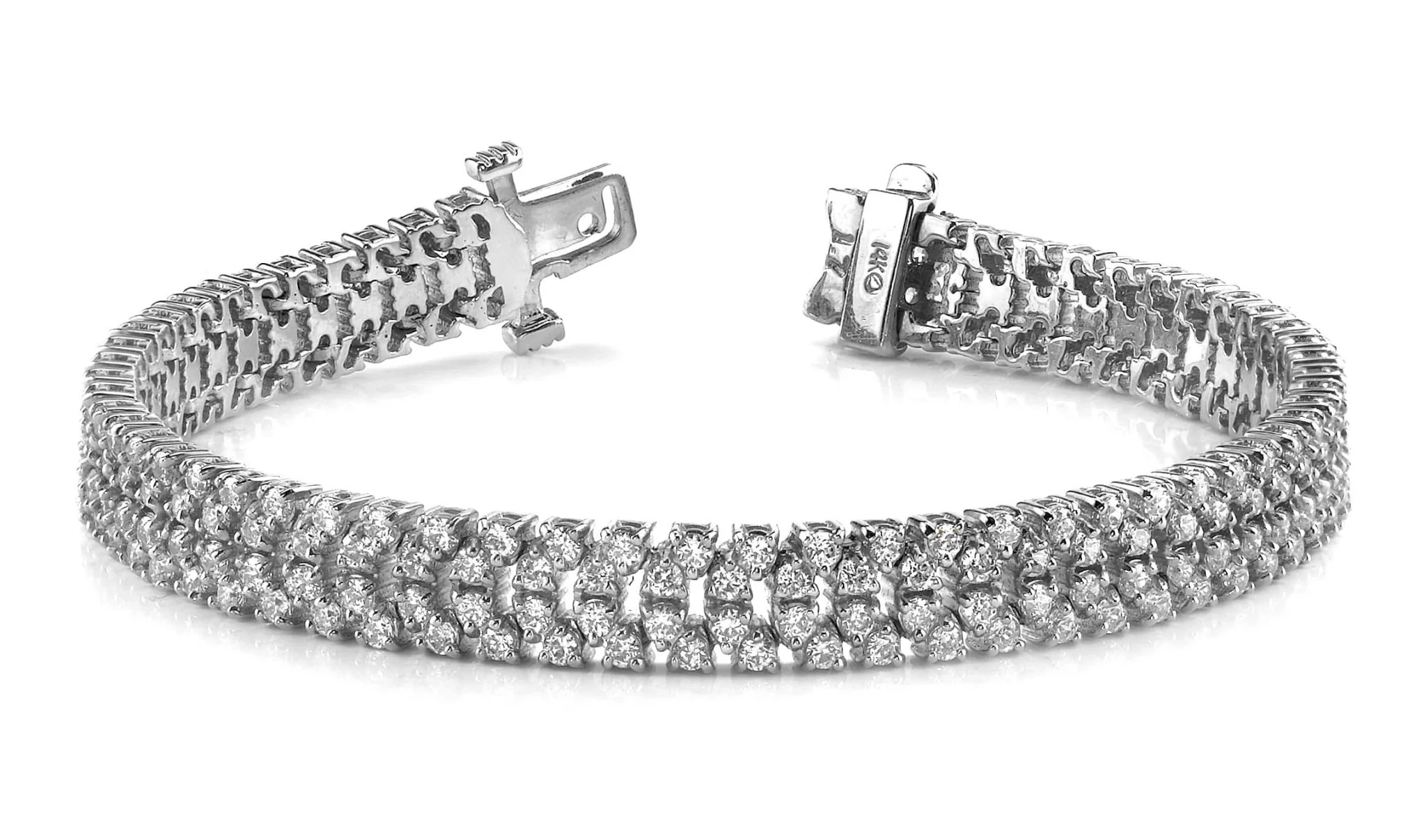 Quad Row Diamond Bracelet with 6.03 ct.(finished) 1.75mm - Image 4