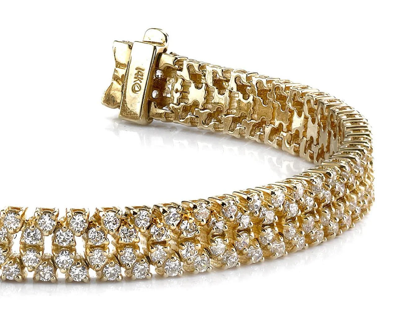 Quad Row Lab-Grown Diamond Bracelet with 6.91 ct.(finished) 2mm - Image 2