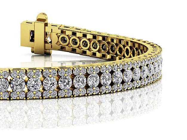 Radiant Diamond Tennis Bracelet Lab-Grown Diamond with 5.80 ct.(finished) 1.2mm, 2.5mm - Image 2