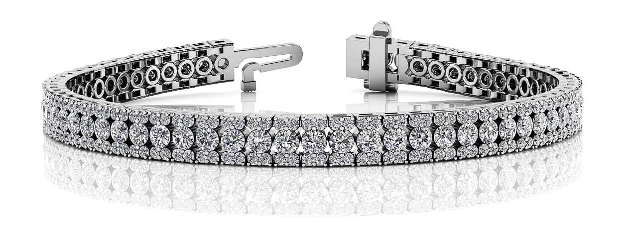 Radiant Diamond Tennis Bracelet Lab-Grown Diamond with 5.80 ct.(finished) 1.2mm, 2.5mm - Image 4