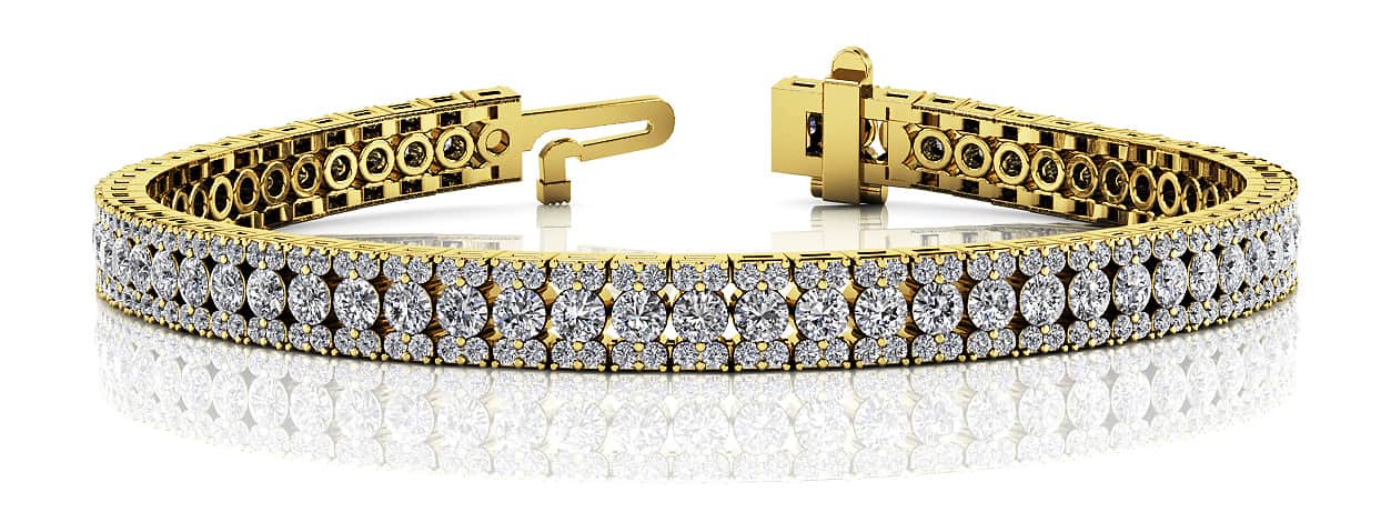 Radiant Diamond Tennis Bracelet Lab-Grown Diamond with 5.80 ct.(finished) 1.2mm, 2.5mm - Image 5