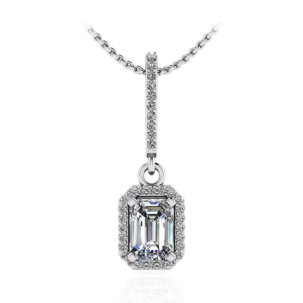 Ravishing Emerald Cut Lab-Grown Diamond Pendant with 1.69 ct. (1.50 ct. center diamond)