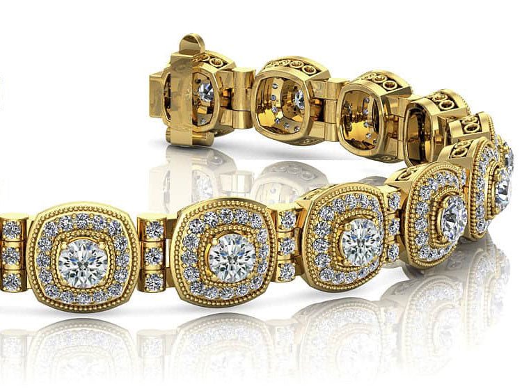 Red Carpet Lab-Grown Diamond Bracelet With Tube Links with 4.69 ct.(finished) 1.1mm, 3.4mm - Image 2