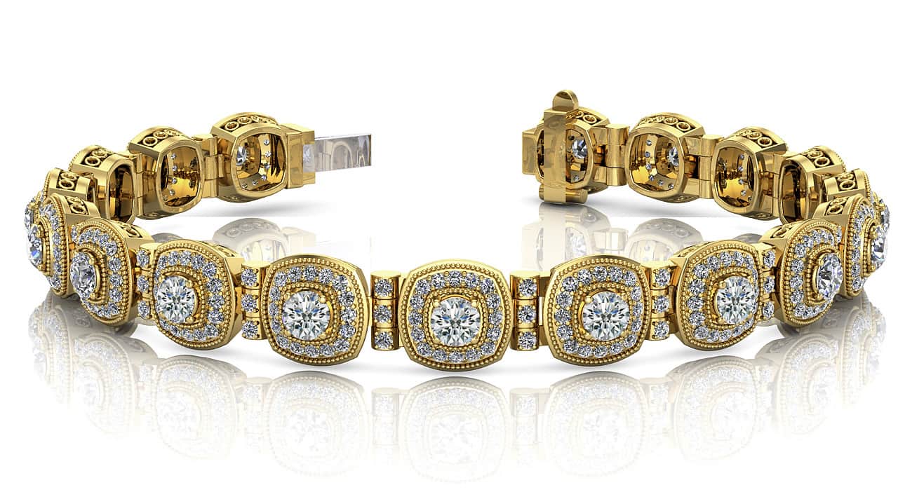 Red Carpet Lab-Grown Diamond Bracelet With Tube Links with 4.69 ct.(finished) 1.1mm, 3.4mm - Image 6