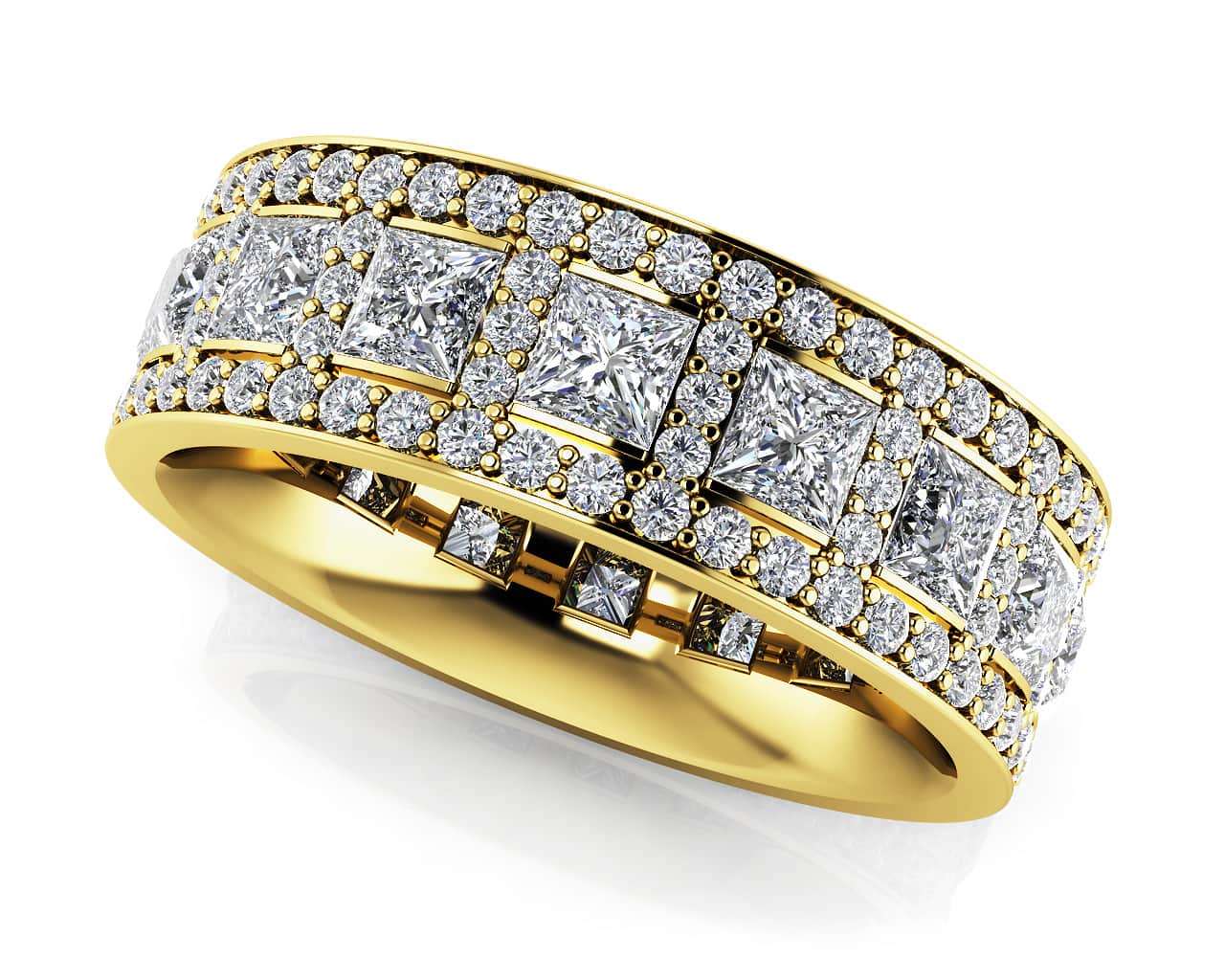 Red Carpet Sparkles Eternity Lab-Grown Diamond Ring with 3.09 ct.(finished) 1mm, 1.2mm, 2.75mm - Image 2