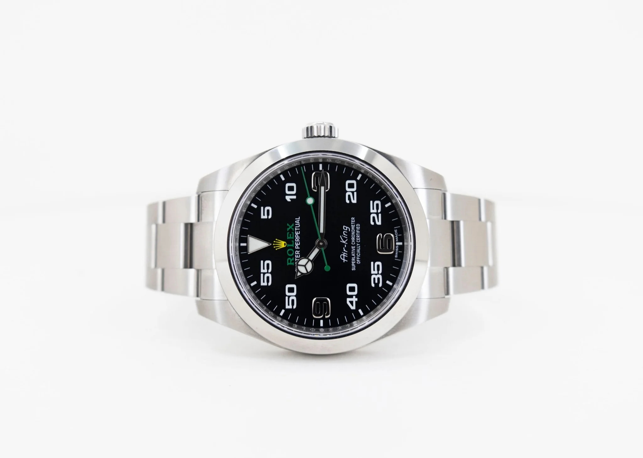 Rolex Air-King Stainless Steel Black Arabic Dial 40mm Green Hand Oyster Bracelet 116900 - Image 5