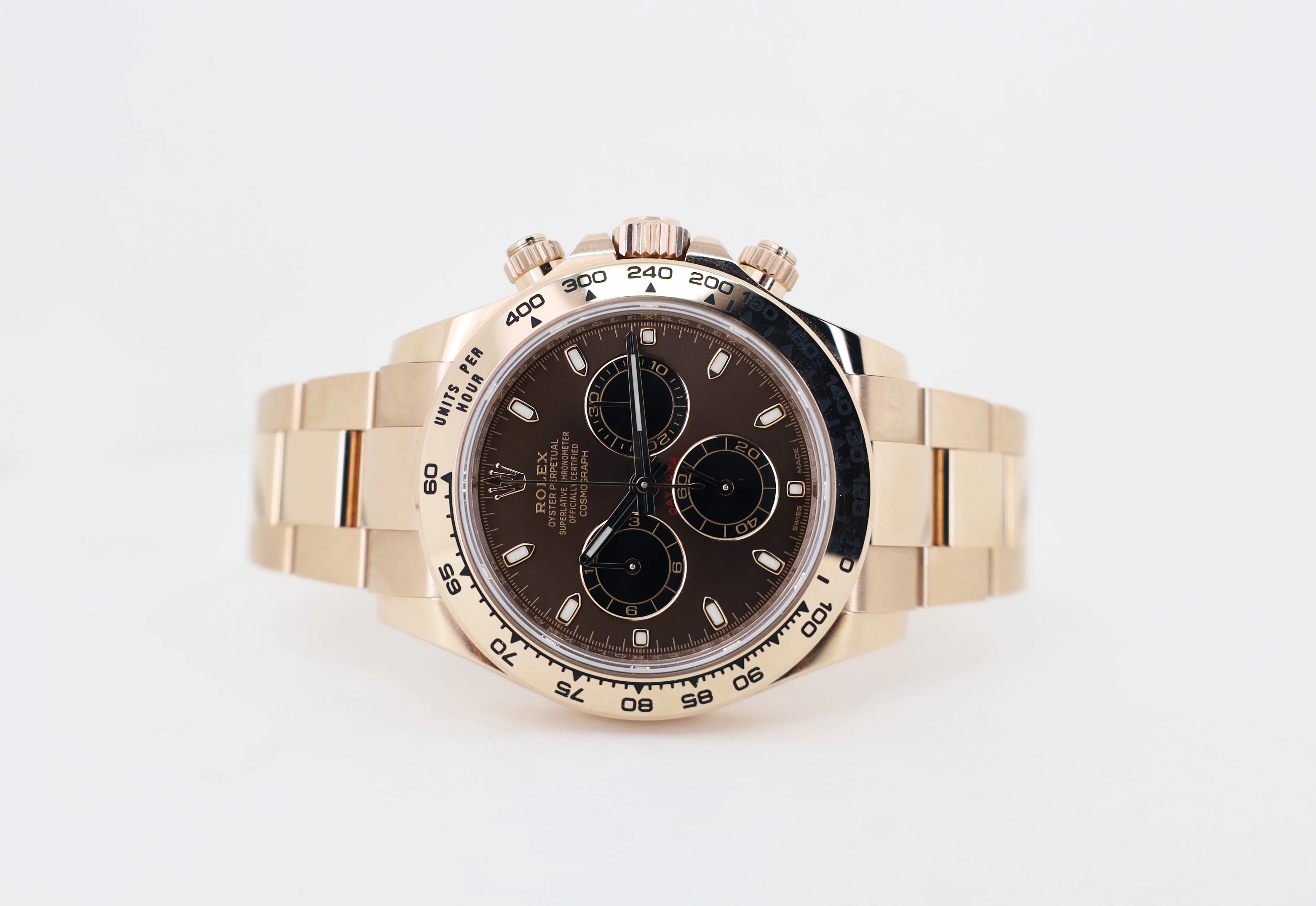 Rolex Cosmograph Daytona 40mm Chocolate Dial Everose Gold Bezel Oyster Bracelet 116505 - Image 3