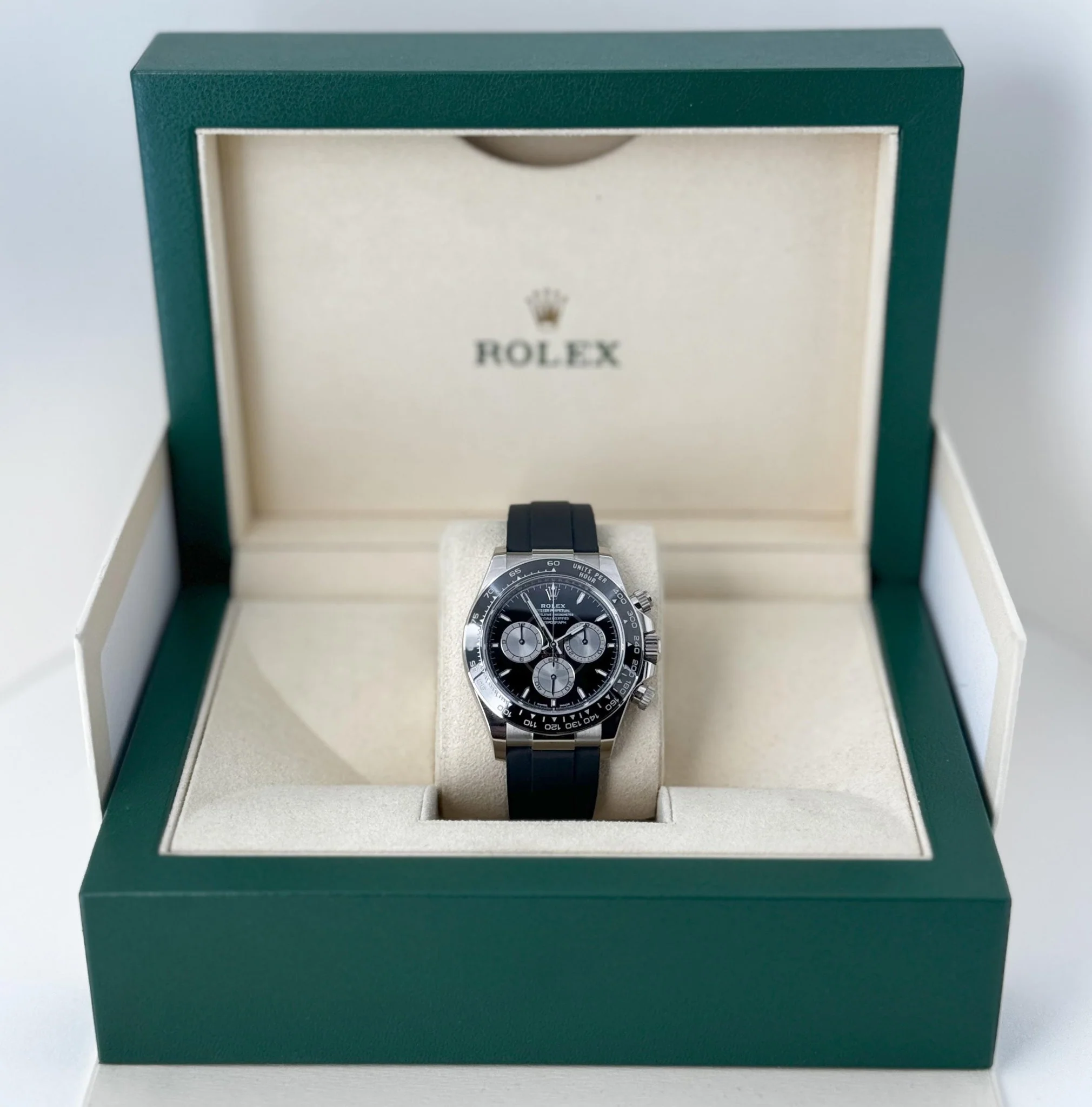 Rolex Cosmograph Daytona 40mm White Gold Black Dial with Oysterflex Bracelet - 126519LN - Image 4