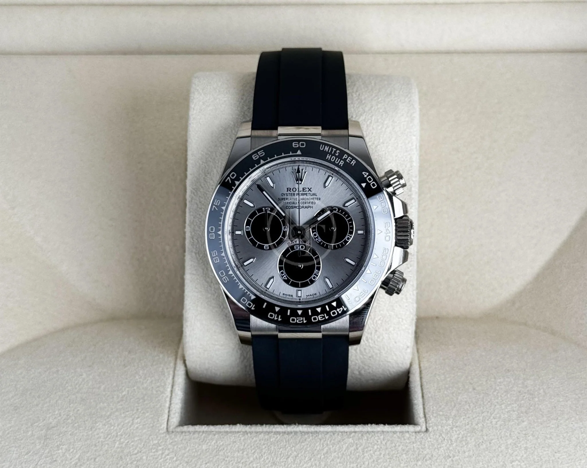 Rolex Cosmograph Daytona 40mm White Gold Grey Steel and Bright Black Oysterflex Bracelet - 126519LN - Image 3