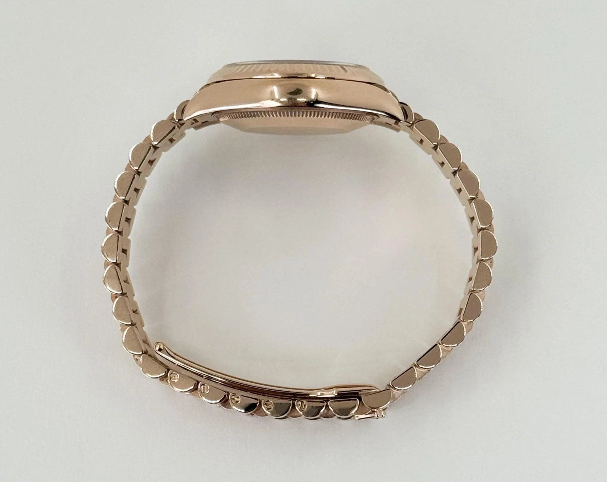 Rolex Datejust 31 Lady Midsize Rose Gold Chocolate Diamond Dial & Fluted Bezel President Bracelet 278275 - Image 9