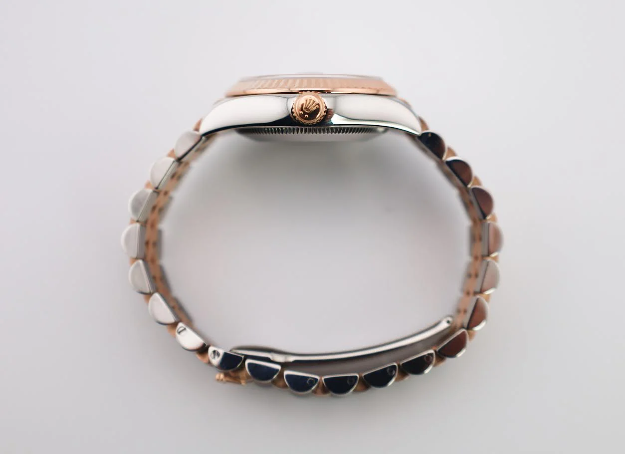 Rolex Datejust 31 Lady Midsize Rose Gold/Steel White Roman Dial & Fluted Bezel Jubilee Bracelet 178271 - Image 8