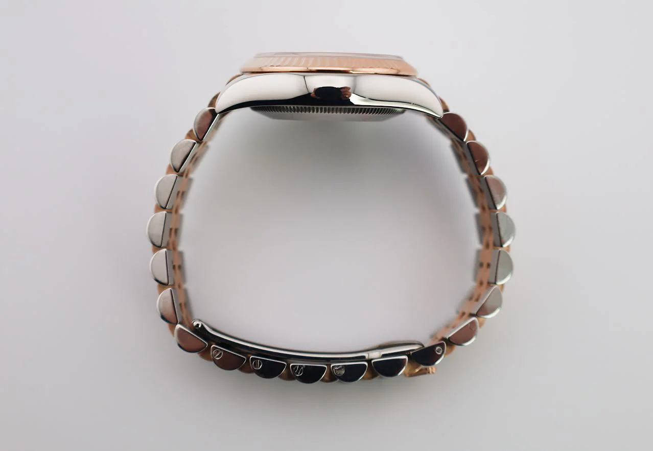 Rolex Datejust 31 Lady Midsize Rose Gold/Steel White Roman Dial & Fluted Bezel Jubilee Bracelet 178271 - Image 9