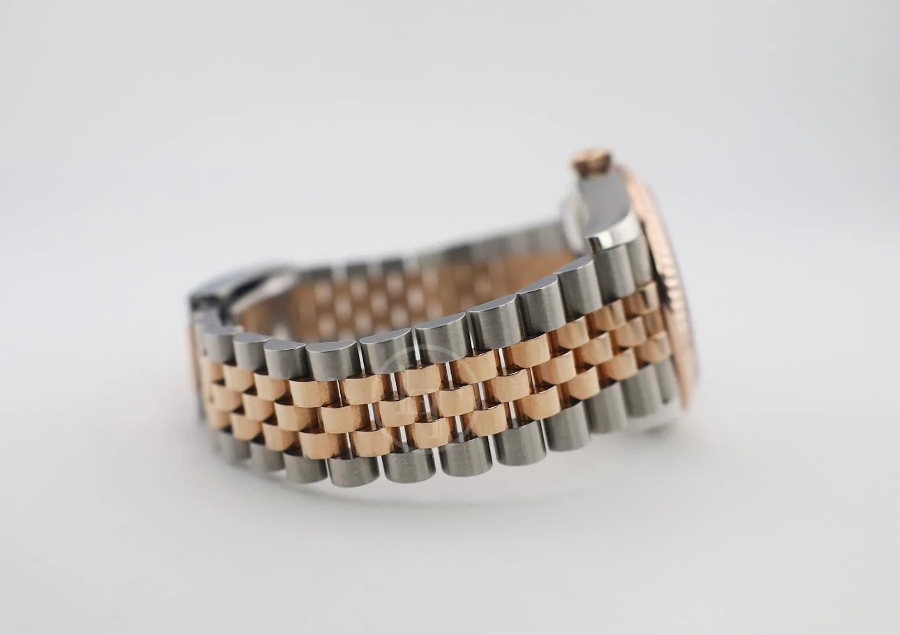 Rolex Datejust 36 Rose Gold/Steel White Index Dial & Fluted Bezel Jubilee Bracelet 126231 - Image 6
