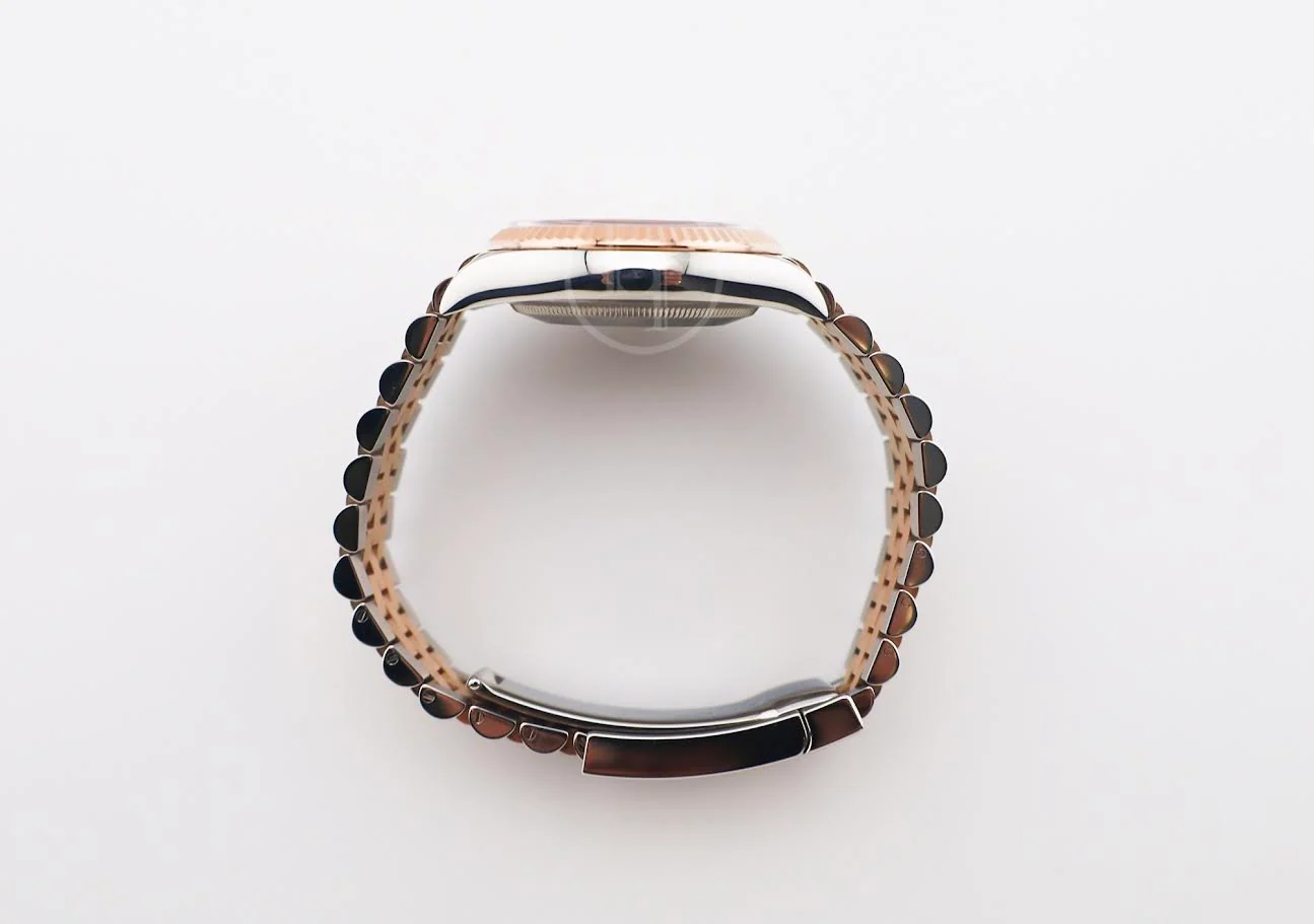 Rolex Datejust 36 Rose Gold/Steel White Index Dial & Fluted Bezel Jubilee Bracelet 126231 - Image 9