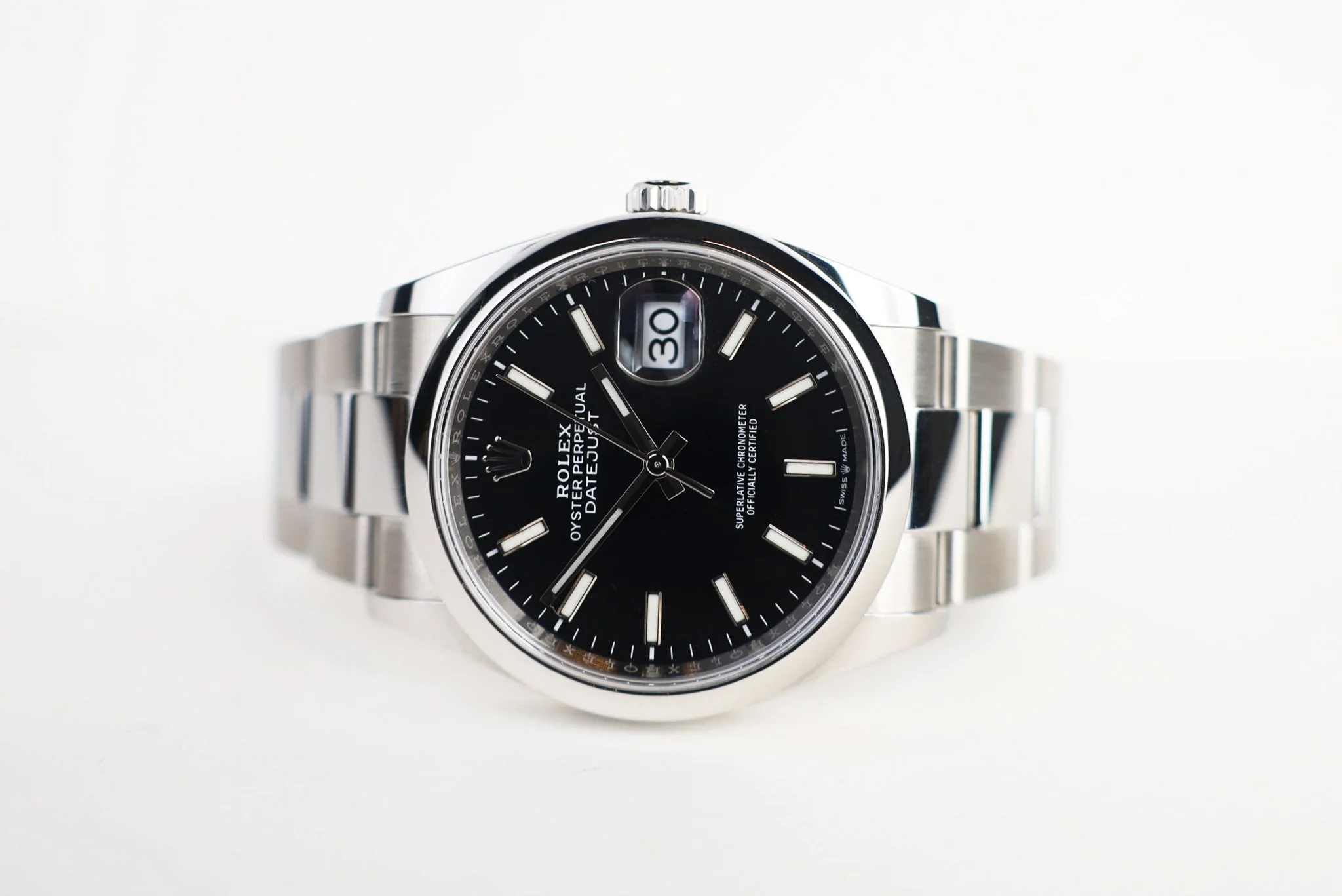 Rolex Datejust 36 Stainless Steel Black Index Dial & Smooth Domed Bezel Oyster Bracelet 126200 - Image 5