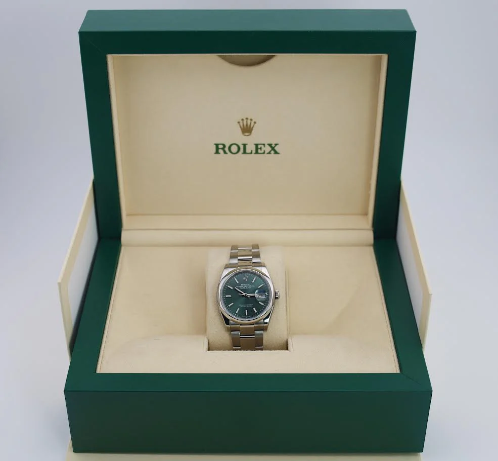 Rolex Datejust 36 Stainless Steel Mint Green Index Dial & Smooth Domed Bezel Oyster Bracelet 126200 - Image 4