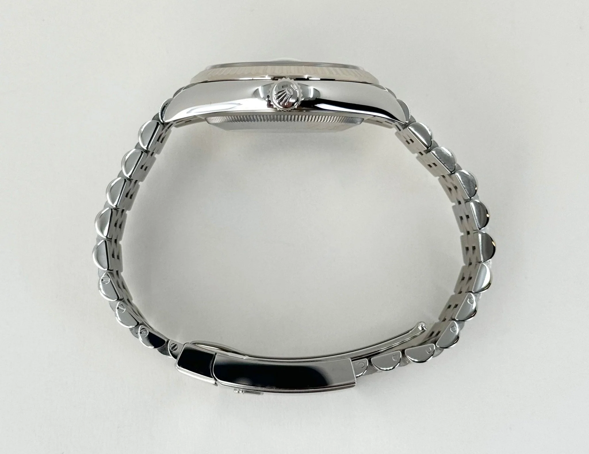 Rolex Datejust 36 White Gold/Steel Aubergine Roman & Diamond Dial & Fluted Bezel Jubilee Bracelet 126234 - Image 8