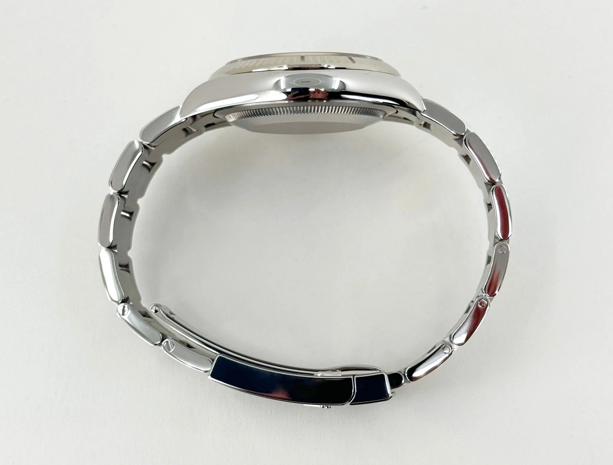 Rolex Datejust 36 White Gold/Steel Blue Motif Index Dial & Fluted Bezel Oyster Bracelet 126234 - Image 9