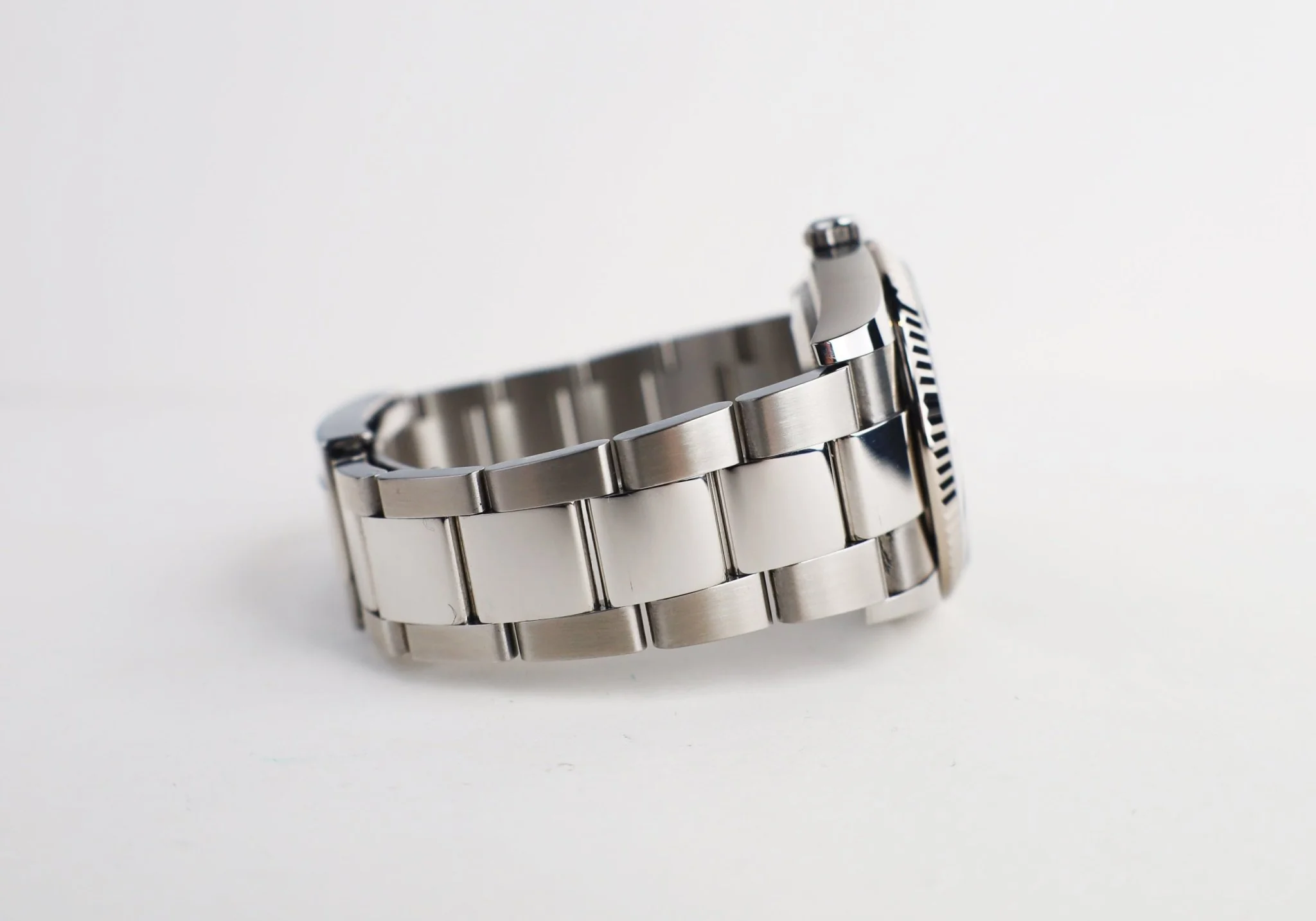 Rolex Datejust 36 White Gold/Steel Green Palm Motif Index Dial & Fluted Bezel Oyster Bracelet 126234 - Image 6