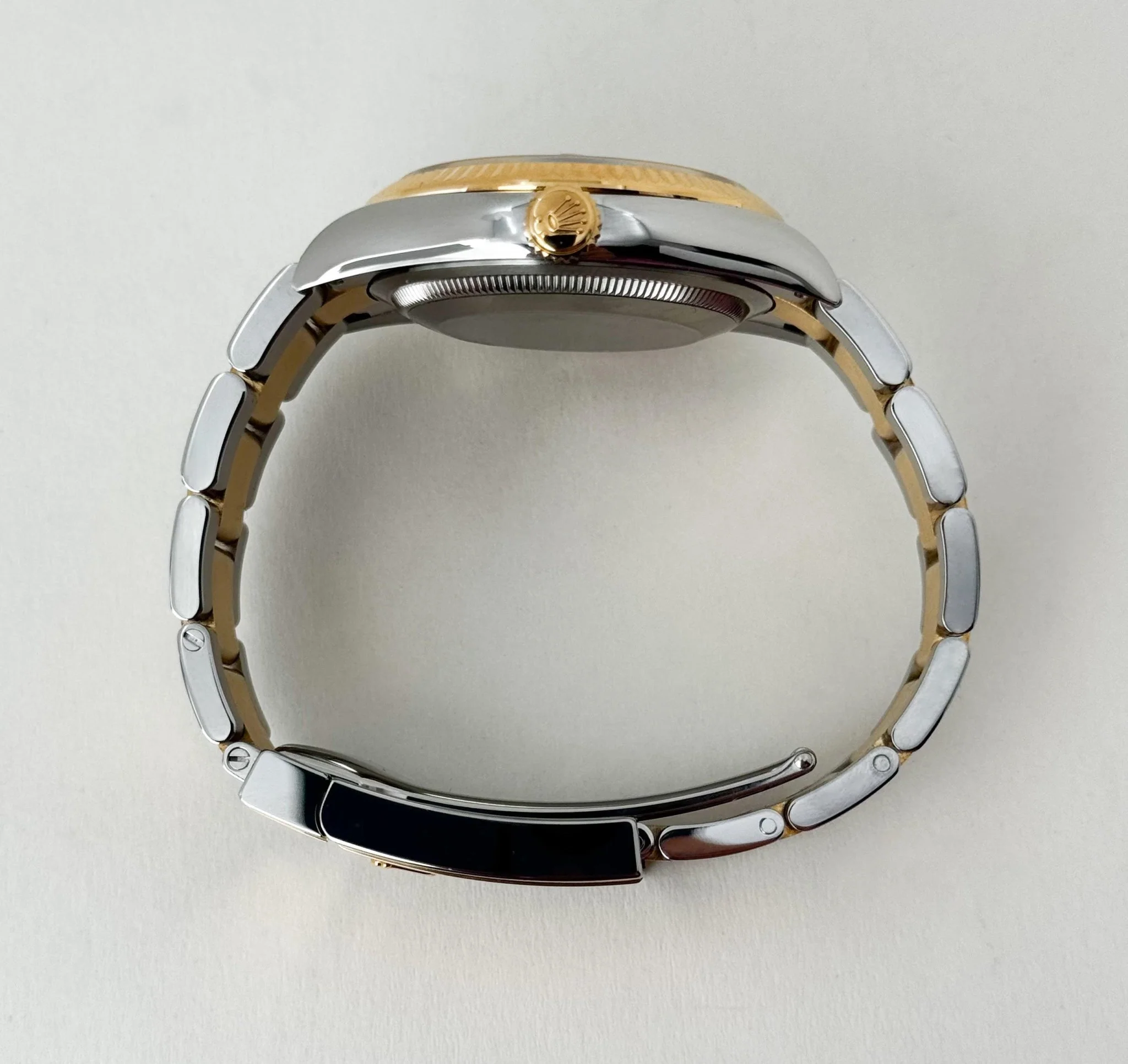 Rolex Datejust 36 Yellow Gold/Steel Champagne Diamond Dial & Fluted Bezel Oyster Bracelet 126233 - Image 8