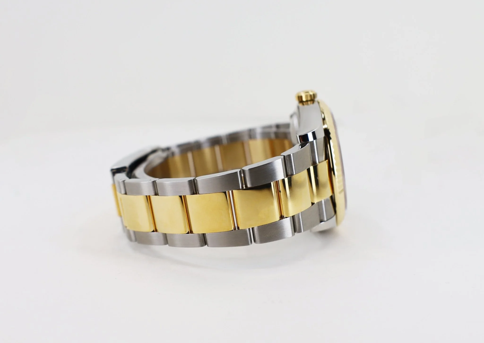 Rolex Datejust 36 Yellow Gold/Steel Golden Palm Motif Index Dial Fluted Bezel Oyster Bracelet 126233 - Image 6