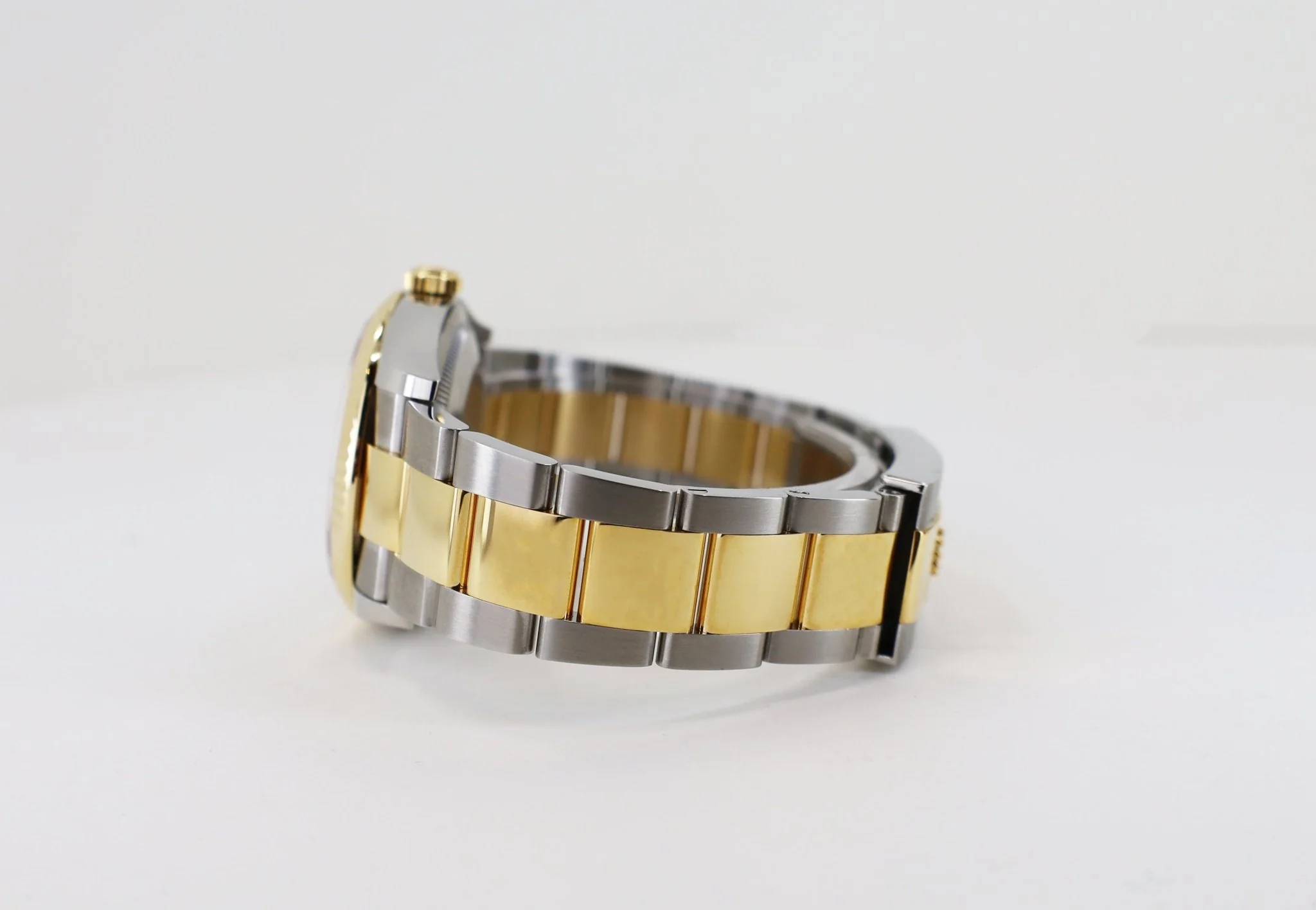 Rolex Datejust 36 Yellow Gold/Steel Golden Palm Motif Index Dial Fluted Bezel Oyster Bracelet 126233 - Image 7