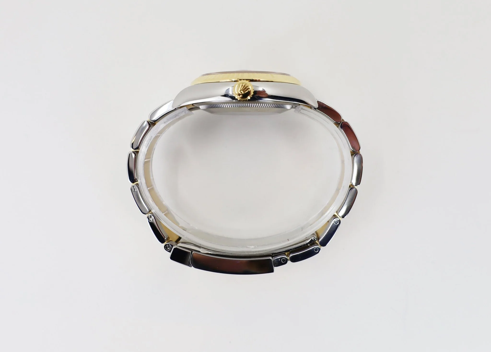 Rolex Datejust 36 Yellow Gold/Steel Golden Palm Motif Index Dial Fluted Bezel Oyster Bracelet 126233 - Image 8