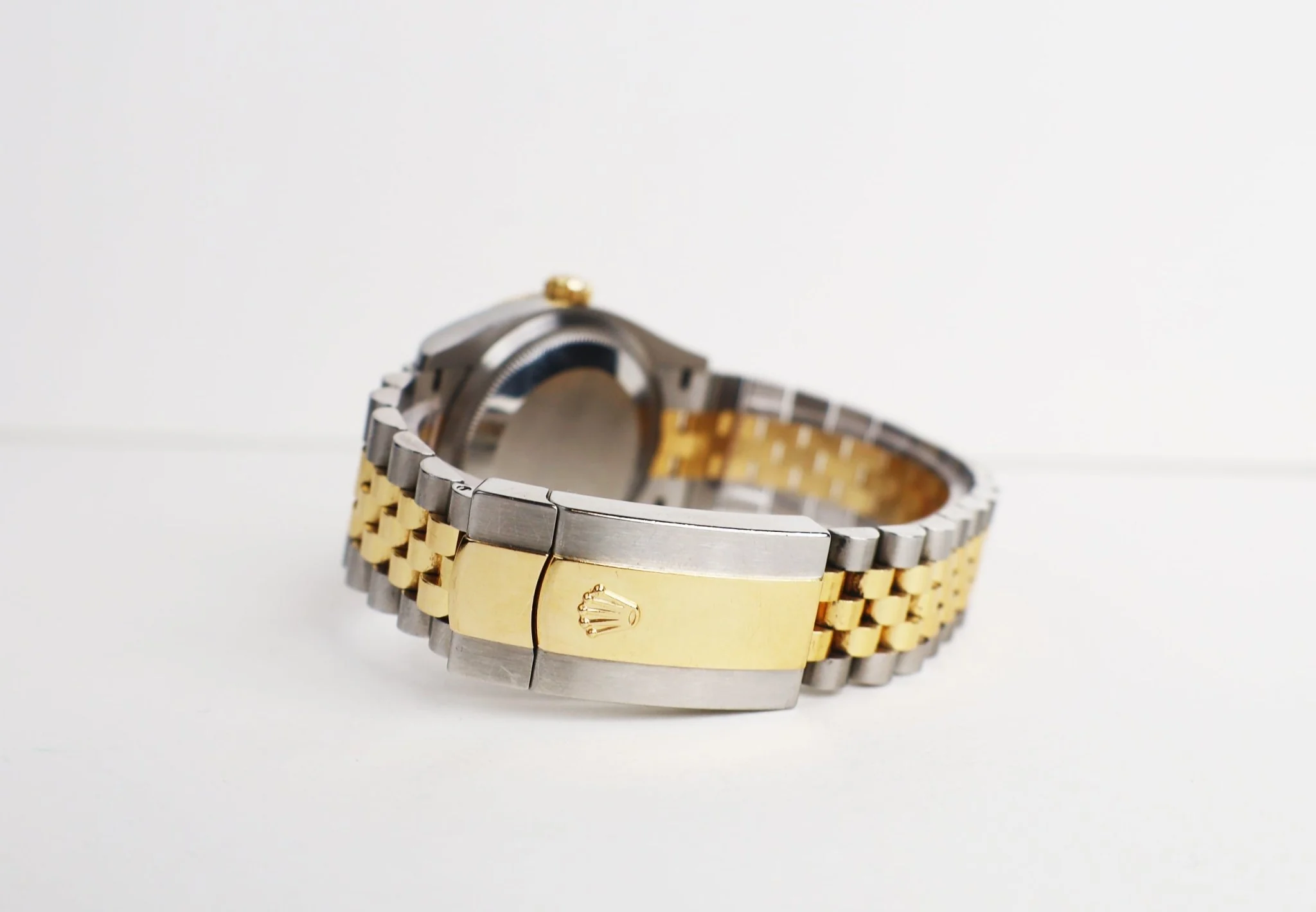 Rolex Datejust 36 Yellow Gold/Steel Olive Green Roman Diamond VI Dial & Fluted Bezel Jubilee Bracelet 126233 - Image 11