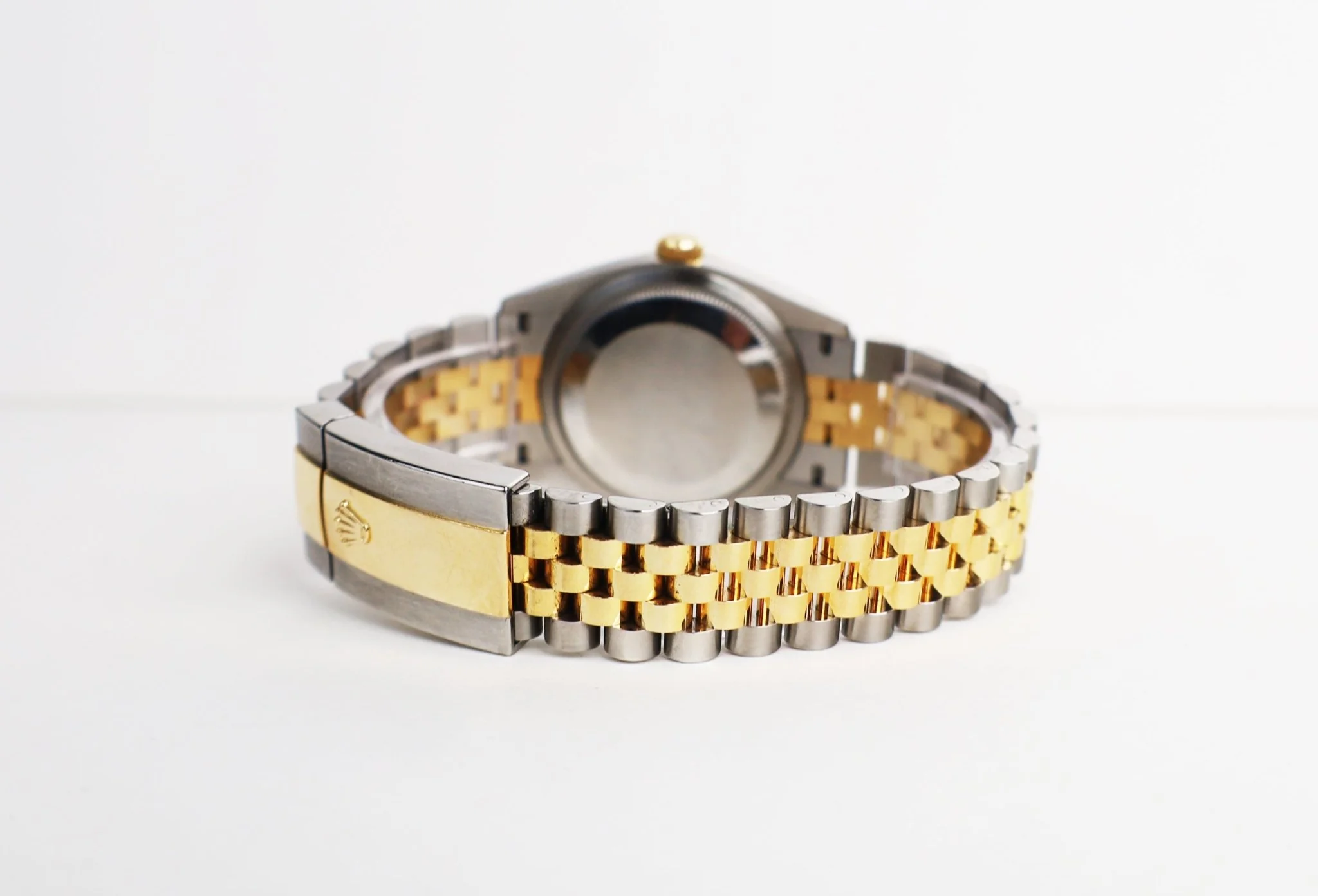 Rolex Datejust 36 Yellow Gold/Steel Olive Green Roman Diamond VI Dial & Fluted Bezel Jubilee Bracelet 126233 - Image 12