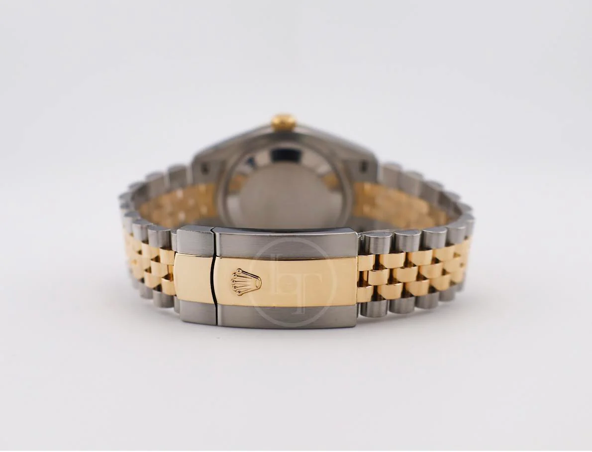 Rolex Datejust 36 Yellow Gold/Steel Silver Roman Diamond VI Dial & Fluted Bezel Jubilee Bracelet 126233 - Image 10