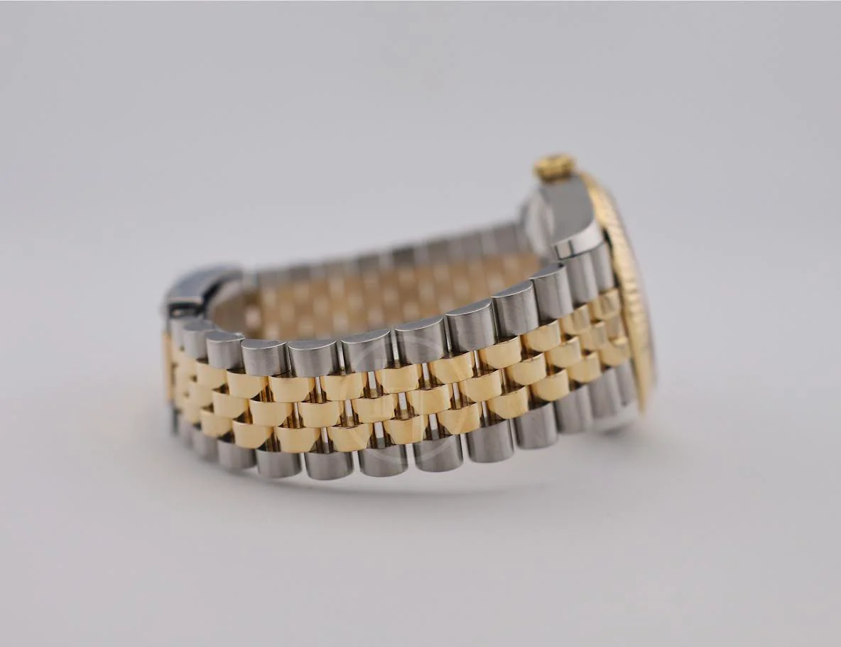 Rolex Datejust 36 Yellow Gold/Steel Silver Roman Diamond VI Dial & Fluted Bezel Jubilee Bracelet 126233 - Image 6