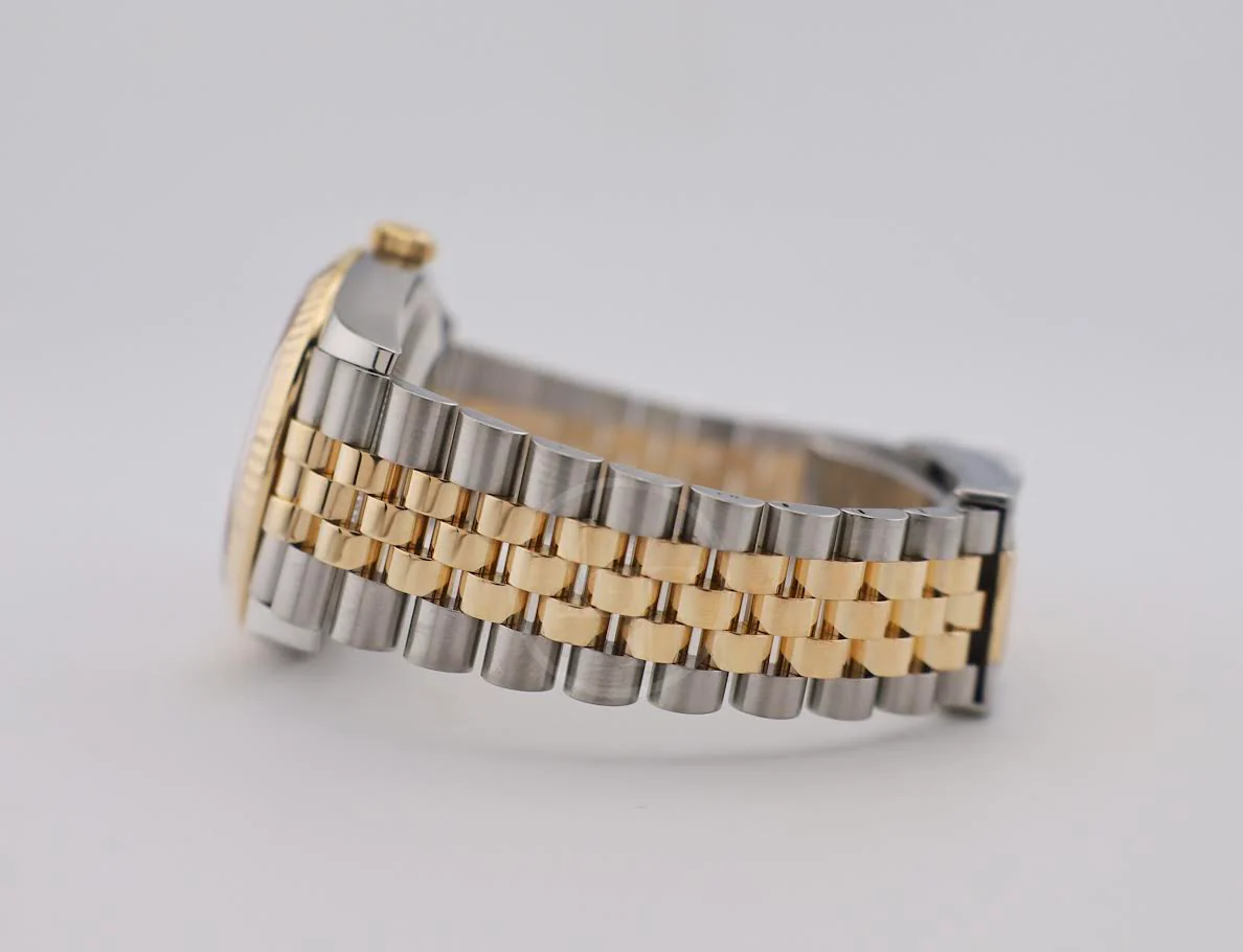 Rolex Datejust 36 Yellow Gold/Steel Silver Roman Diamond VI Dial & Fluted Bezel Jubilee Bracelet 126233 - Image 7