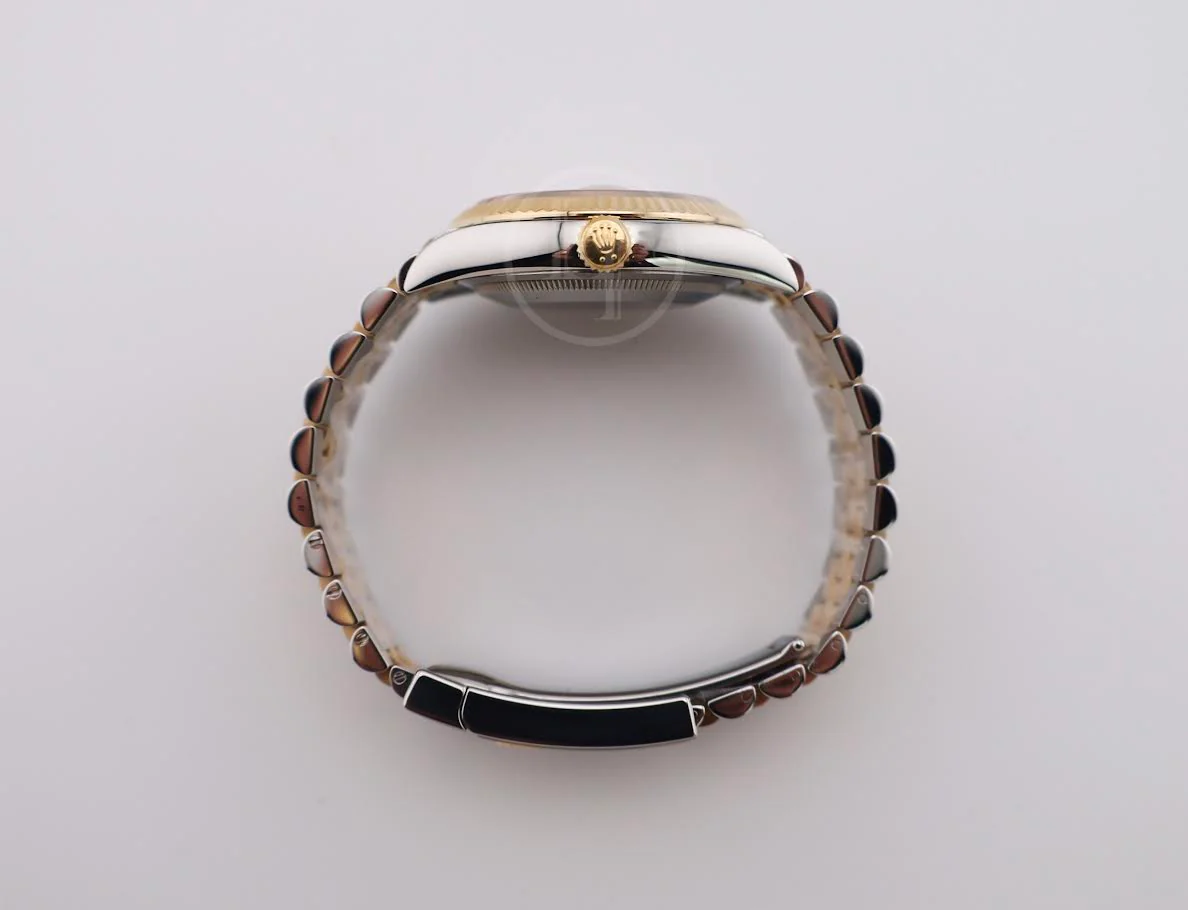 Rolex Datejust 36 Yellow Gold/Steel Silver Roman Diamond VI Dial & Fluted Bezel Jubilee Bracelet 126233 - Image 8