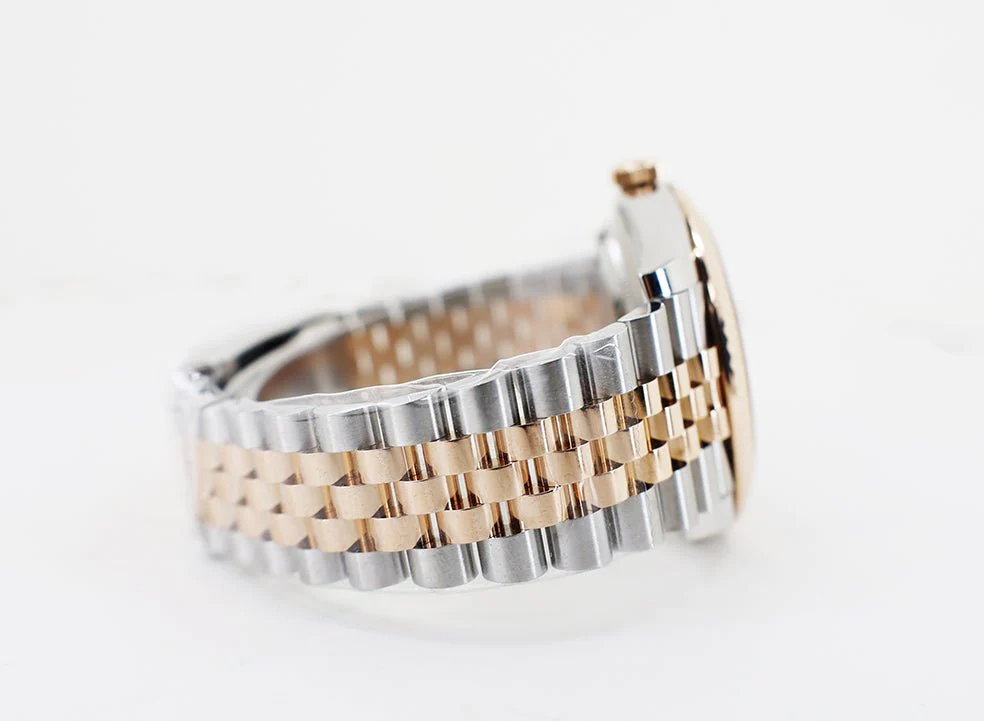 Rolex Datejust 41 Rose Gold/Steel Chocolate Diamond Dial Fluted Bezel Jubilee Bracelet 126331 - - Image 5