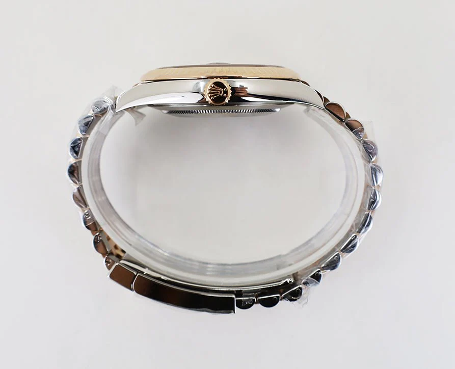 Rolex Datejust 41 Rose Gold/Steel Chocolate Diamond Dial Fluted Bezel Jubilee Bracelet 126331 - - Image 7