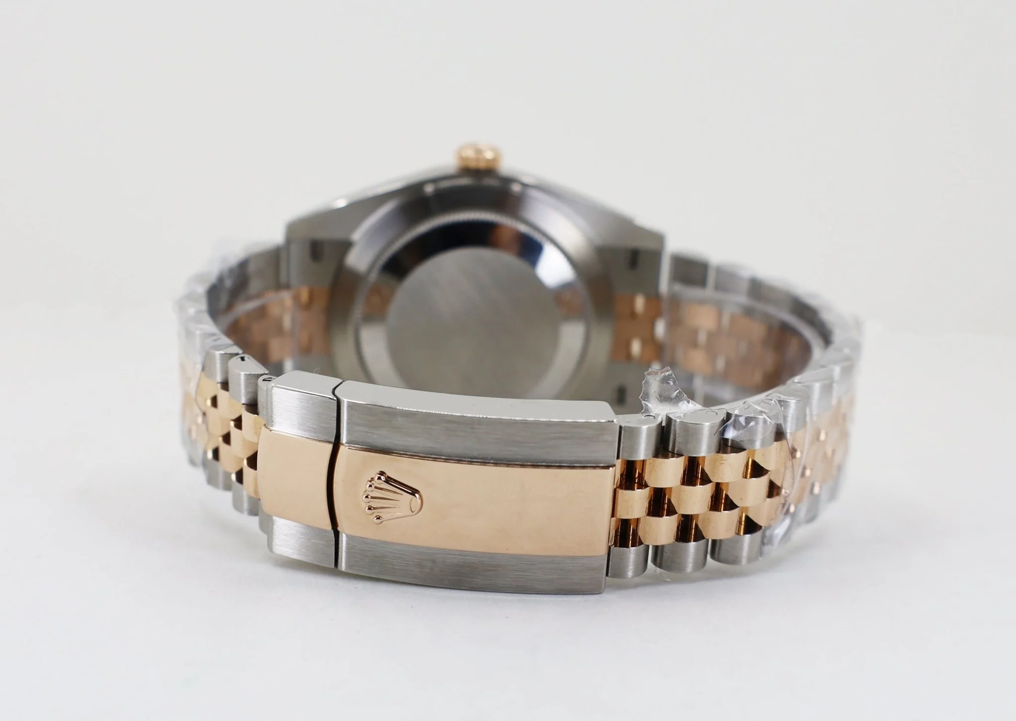 Rolex Datejust 41 Rose Gold/Steel Chocolate Diamond Dial Fluted Bezel Jubilee Bracelet 126331 - - Image 9