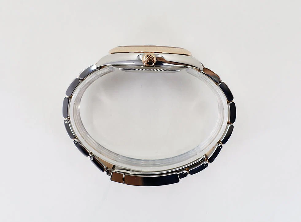 Rolex Datejust 41 Rose Gold/Steel Chocolate Index Dial Fluted Bezel Oyster Bracelet 126331 - - Image 7
