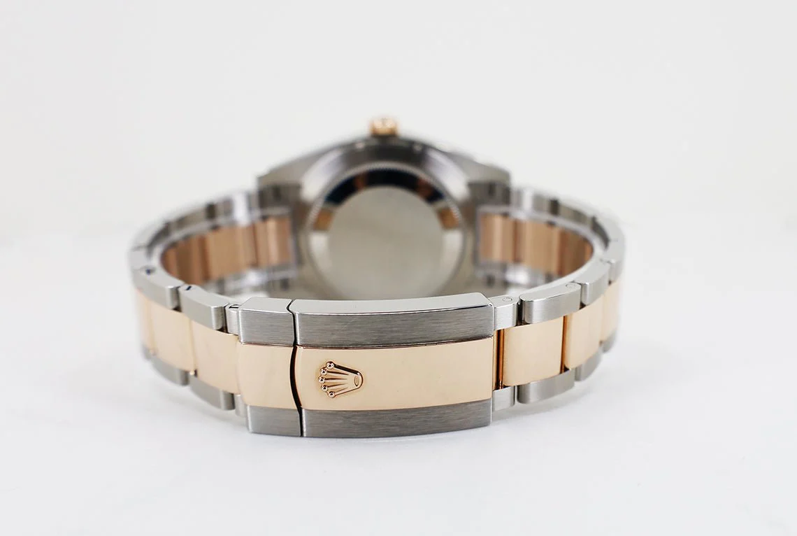 Rolex Datejust 41 Rose Gold/Steel Chocolate Index Dial Fluted Bezel Oyster Bracelet 126331 - - Image 9