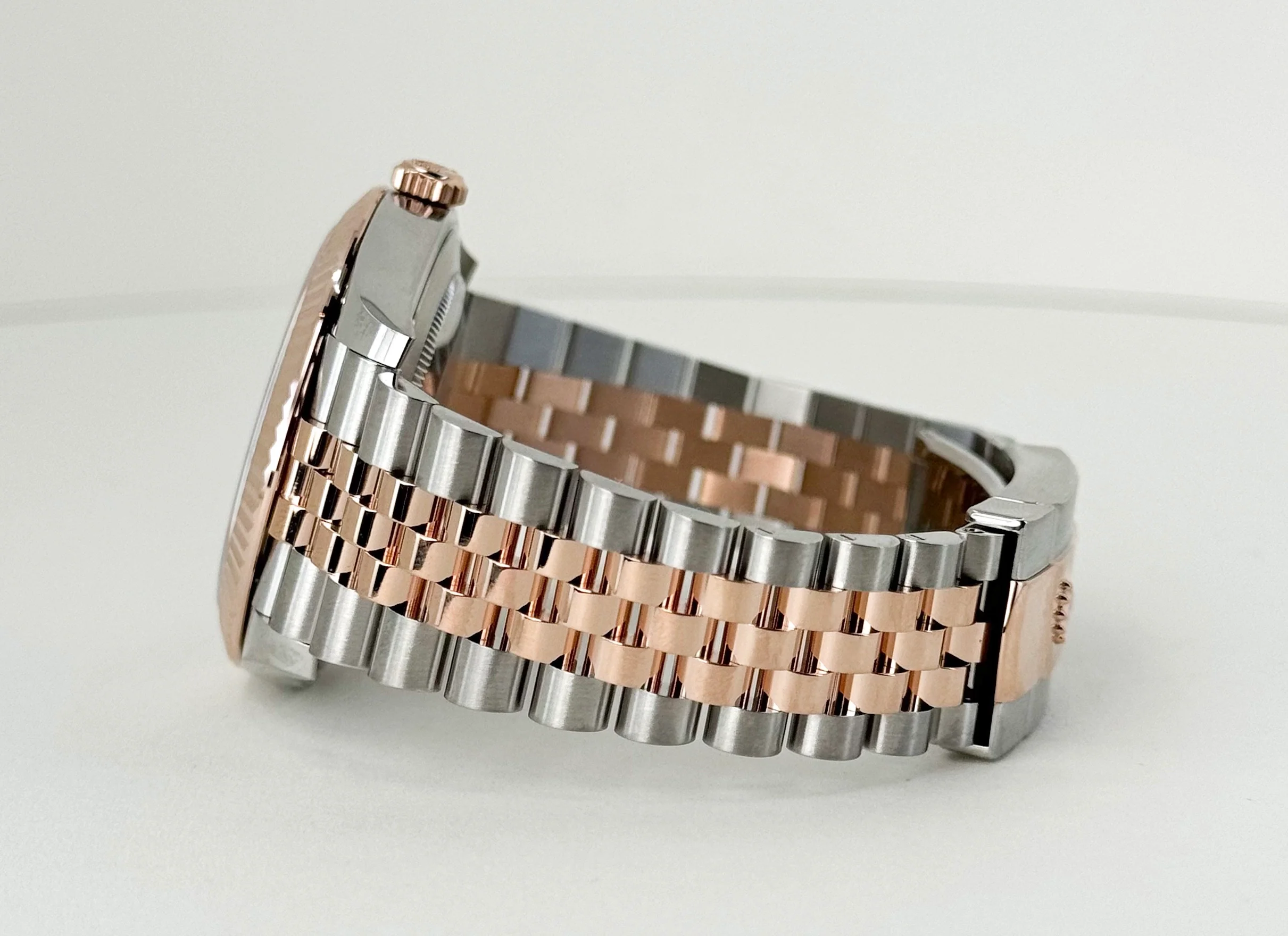 Rolex Datejust 41 Rose Gold/Steel Slate Motif Dial Fluted Bezel Jubilee Bracelet 126331 - Image 5