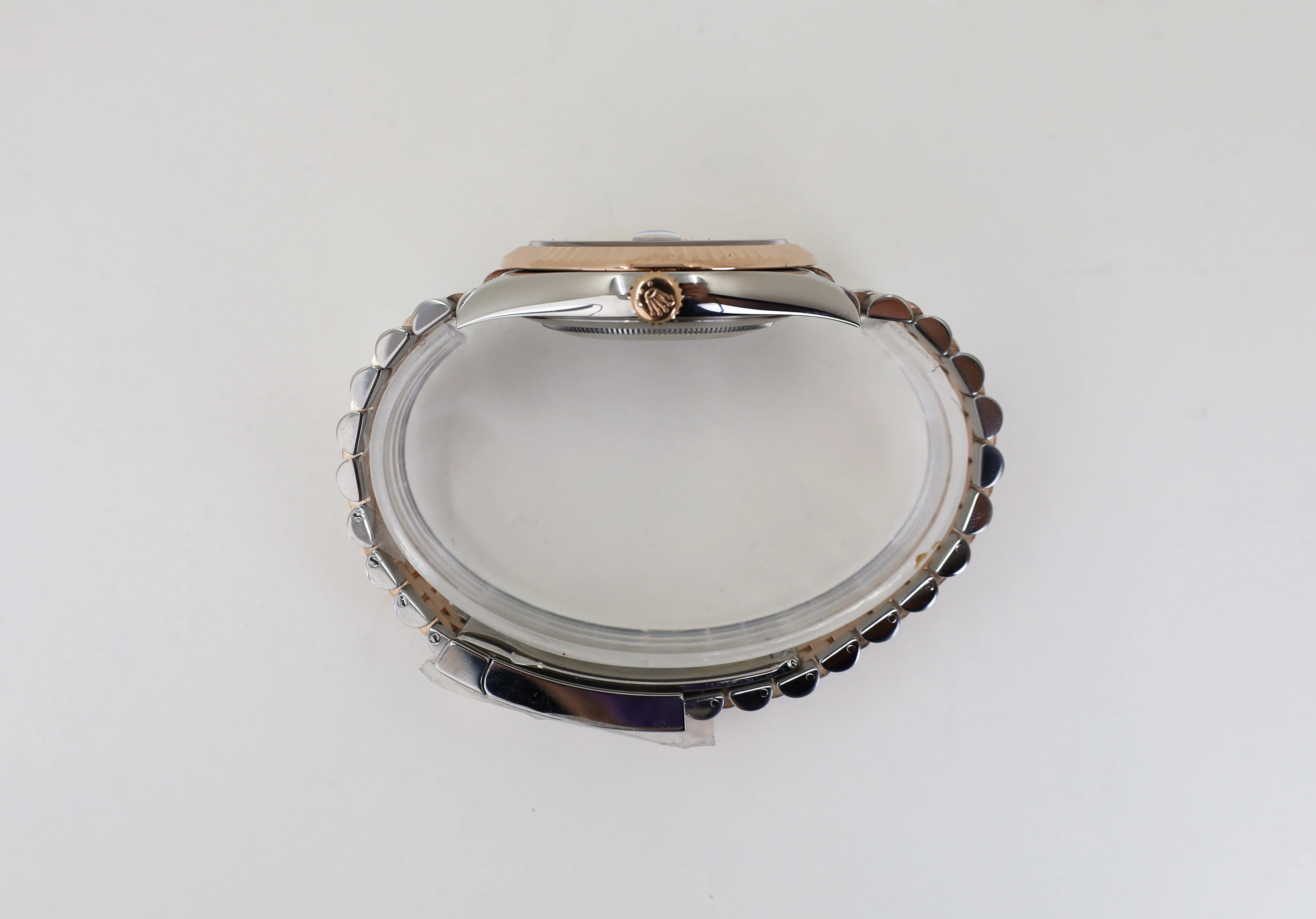 Rolex Datejust 41 Rose Gold/Steel Slate Motif Dial Fluted Bezel Jubilee Bracelet 126331 - Image 6