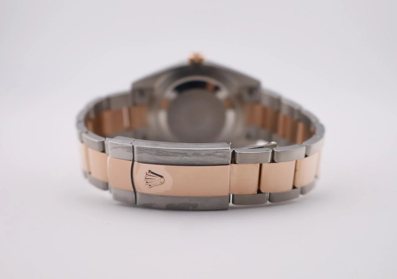 Rolex Datejust 41 Rose Gold/Steel Slate Motif Dial Fluted Bezel Oyster Bracelet 126331 - Image 10